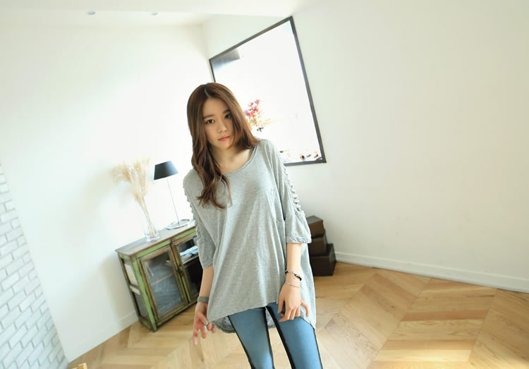 WT6171 Stylish Top Grey